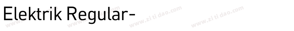 Elektrik Regular字体转换